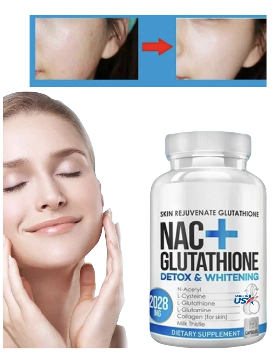 Multivitamínicos nac + glutatión 2000mg 60 cápsulas. Detox y aclarante antioxidante cápsulas unisex 3